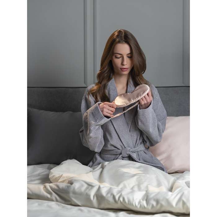 Халат махровый из чесаного хлопка серого цвета из коллекции essential, размер xl Tkano TK23-BR0015