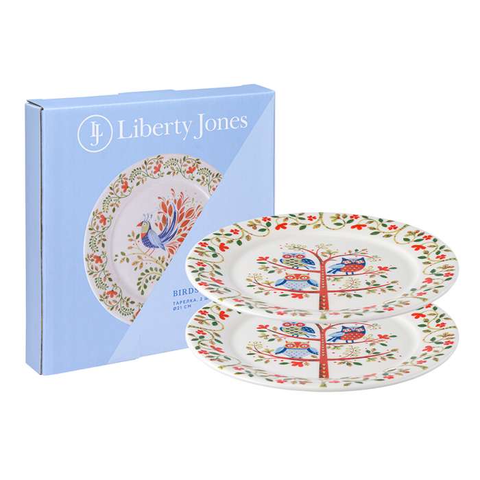 Набор тарелок owl из коллекции birds of paradise в подарочной упаковке, D21 см, 2 шт. Liberty Jones LJ0000305