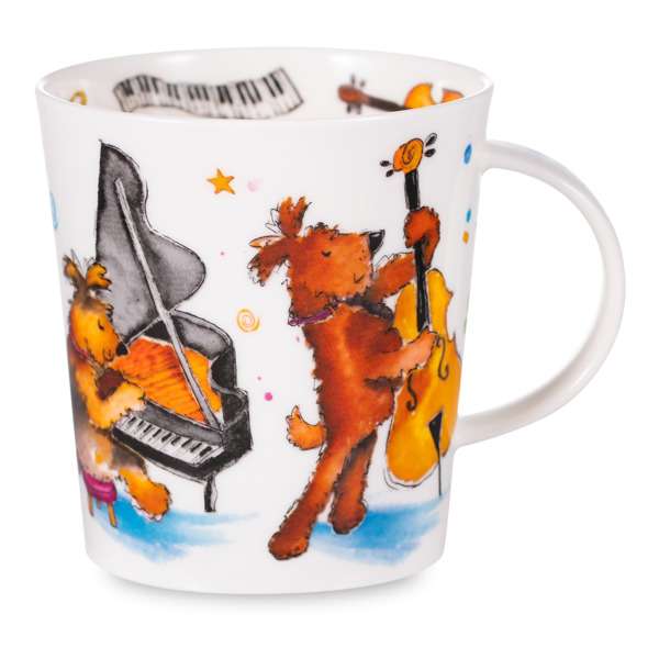 Кружка Dunoon Собаки музыканты Ломонд 320 мл, фарфор костяной