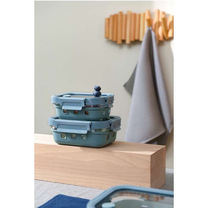 Контейнер для запекания, хранения и переноски продуктов в чехле smart solutions, 370 мл, синий Smart Solutions ID370RC_5415C