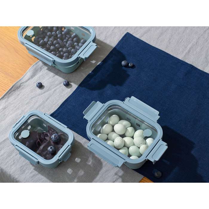 Контейнер для запекания, хранения и переноски продуктов в чехле smart solutions, 370 мл, синий Smart Solutions ID370RC_5415C