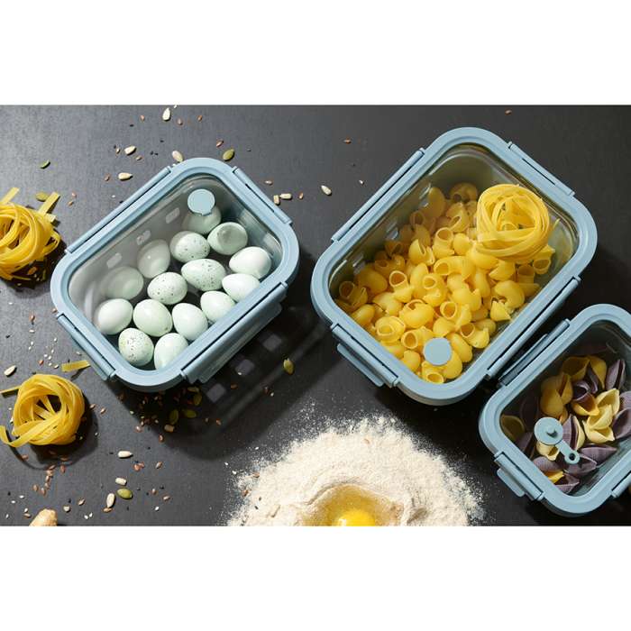 Контейнер для запекания, хранения и переноски продуктов в чехле smart solutions, 370 мл, синий Smart Solutions ID370RC_5415C