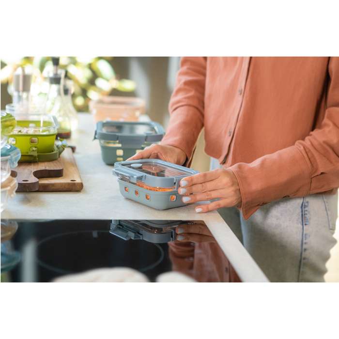 Контейнер для запекания, хранения и переноски продуктов в чехле smart solutions, 370 мл, синий Smart Solutions ID370RC_5415C