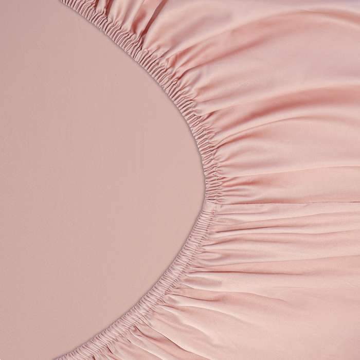 Простыня на резинке из премиального сатина цвета пыльной розы из коллекции essential, 200х200х30 см Tkano TK24-FS0049