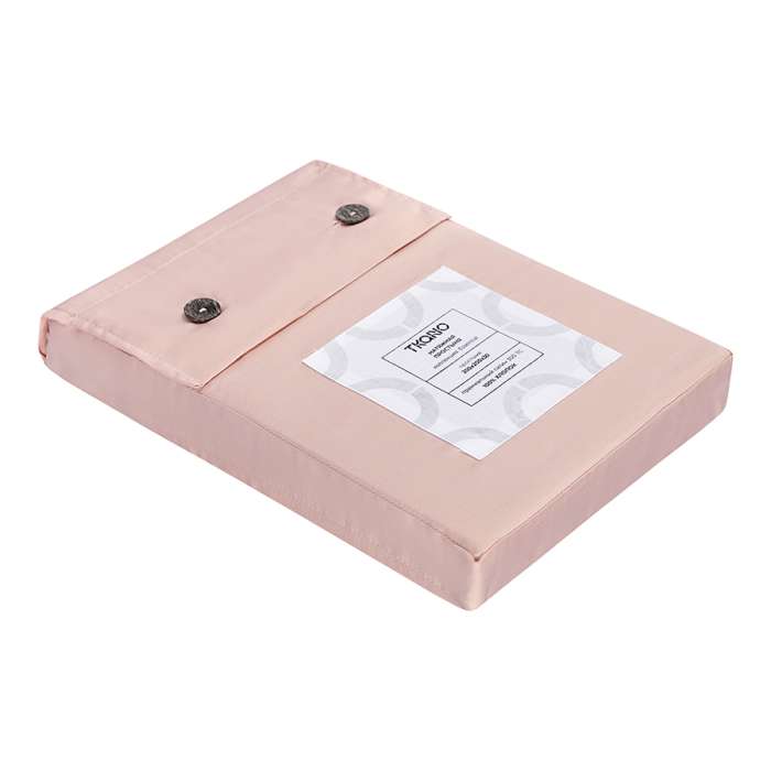 Простыня на резинке из премиального сатина цвета пыльной розы из коллекции essential, 200х200х30 см Tkano TK24-FS0049