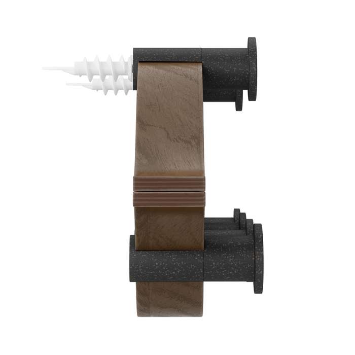 Вешалка настенная montage, 6 крючков, черный/орех UMBRA 1021053-048