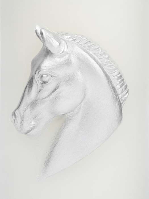 Свеча, 10 см, цилиндрическая, серебристая, Лошадь, Horse ANNA LAFARG ANLAF-FA24351-26