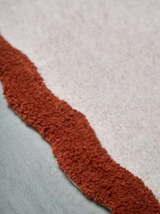 Коврик для ванной с кантом терракотового цвета из коллекции trendy ruffles, 50x80 см Tkano TK25-BM0005