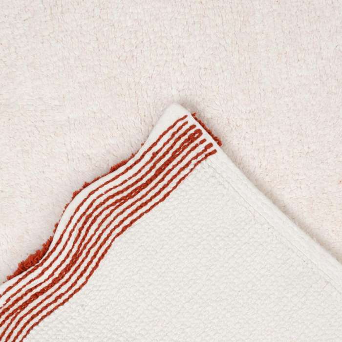 Коврик для ванной с кантом терракотового цвета из коллекции trendy ruffles, 50x80 см Tkano TK25-BM0005