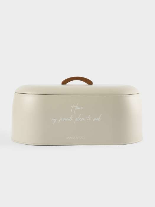 Хлебница, 36х16х20 см, металл/дерево, овальная, бежевая, Retro ANNA LAFARG ANLAF-W7085-3A