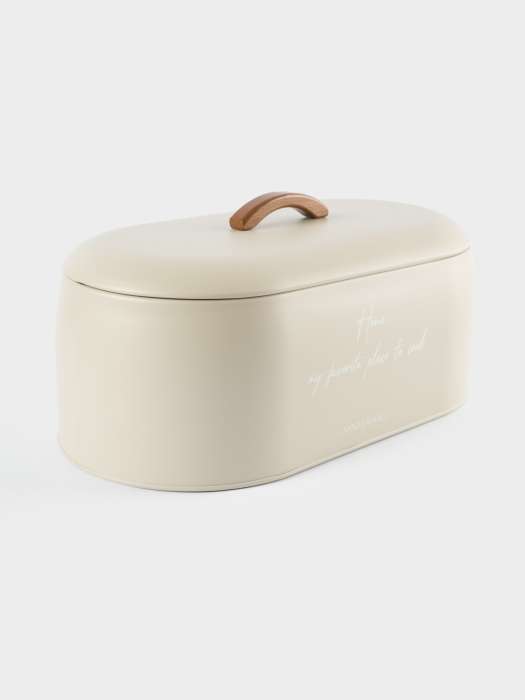 Хлебница, 36х16х20 см, металл/дерево, овальная, бежевая, Retro ANNA LAFARG ANLAF-W7085-3A