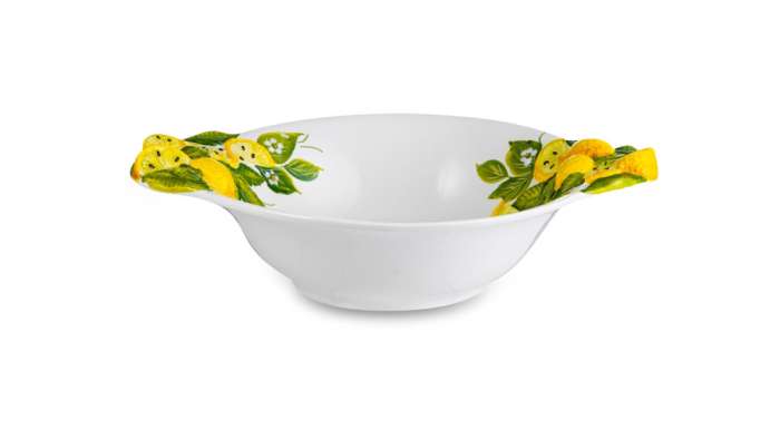 Салатник Лимоны и цветы 31 см, керамика EDELWEISS EDW-334R