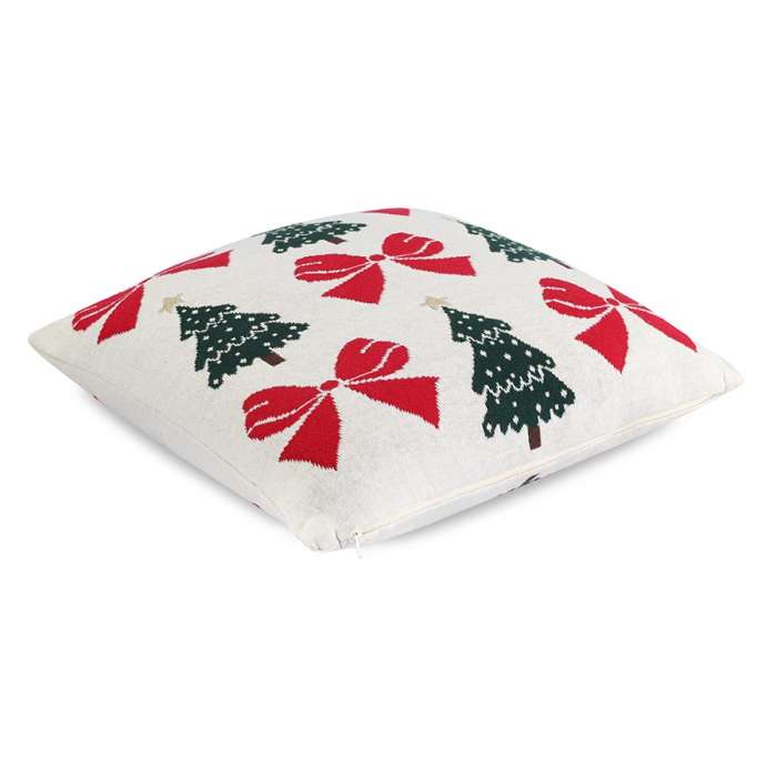 Подушка вязаная с новогодним рисунком christmas bows из коллекции new year essential, 45x45 см Tkano TK25-CU0015