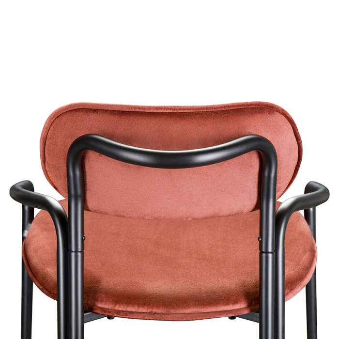 Стул барный ror, round, велюр, черный/темно-красный LATITUDE RORBCHRBKVLRDRD