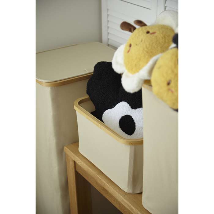 Корзина для белья neat low, 40x33x20 см, молочная Smart Solutions SS0000154