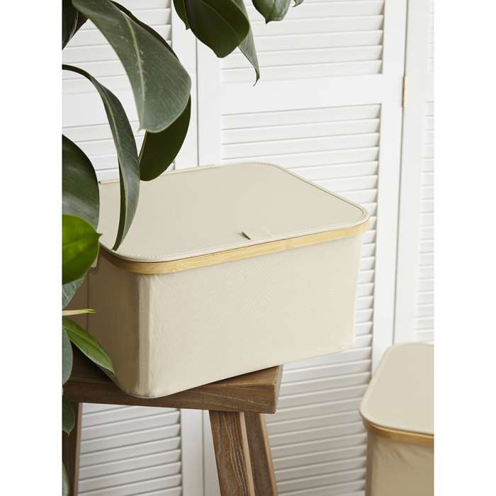 Корзина для белья neat low, 40x33x20 см, молочная Smart Solutions SS0000154