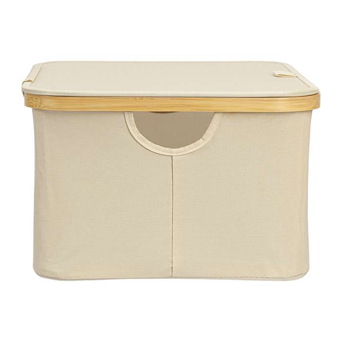 Корзина для белья neat low, 40x33x20 см, молочная Smart Solutions SS0000154