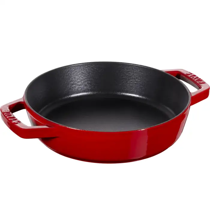 Сотейник "чистера" с чугунной  крышкой, 24 см, 2,4 л вишневый STAUB 12612406