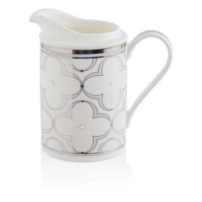 Молочник Noritake Трефолио, платиновый кант 300 мл, фарфор