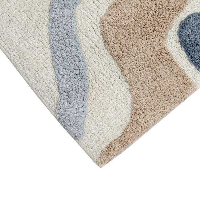 Коврик для ванной flow серо-синего цвета из коллекции ethnic Tkano TK25-BM0002