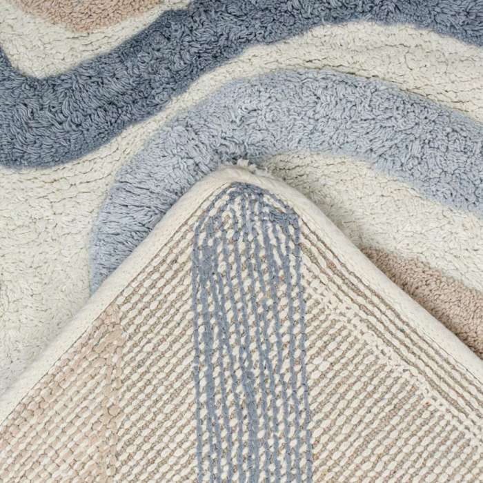 Коврик для ванной flow серо-синего цвета из коллекции ethnic Tkano TK25-BM0002