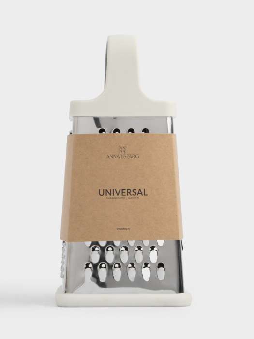 Терка, 21 см, четырехгранная, сталь/пластик, серо-бежевая, Universal ANNA LAFARG ANLAF-KT211033