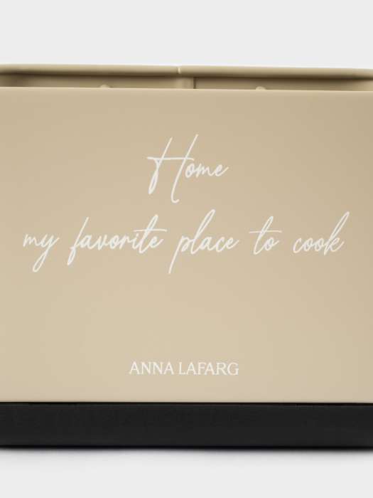 Подставка для кухонных принадлежностей, 19х13 см, 3 отд, металл/пластик, бежевая, Retro ANNA LAFARG ANLAF-W7591CP