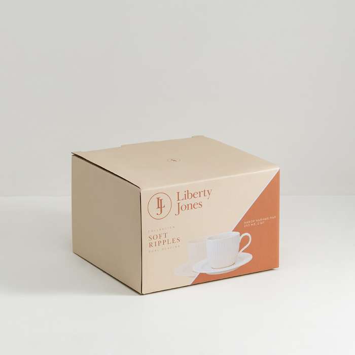 Набор чайных пар Soft Ripples, Dual Glazing, 250 мл, 2 шт. LIBERTY JONES LJ000011