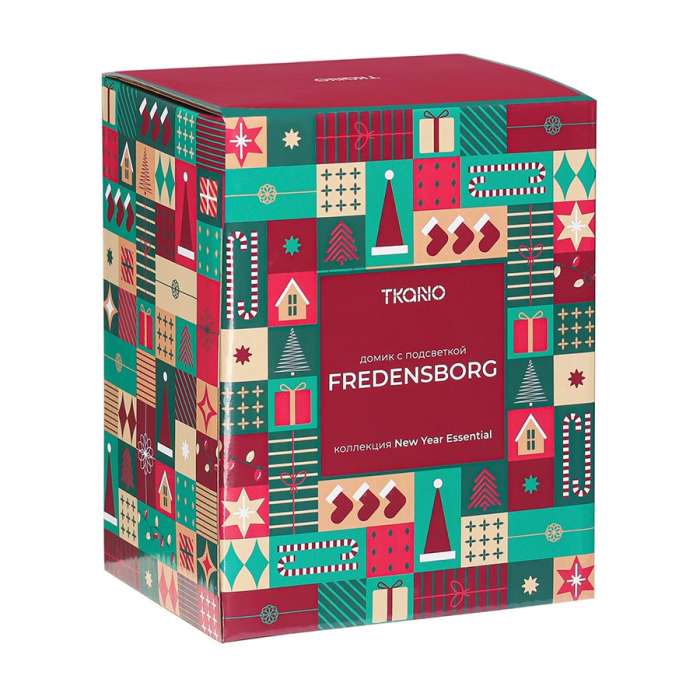 Домик с подсветкой fredensborg из коллекции new year essential, 13 см Tkano TK25-NY_LH0001