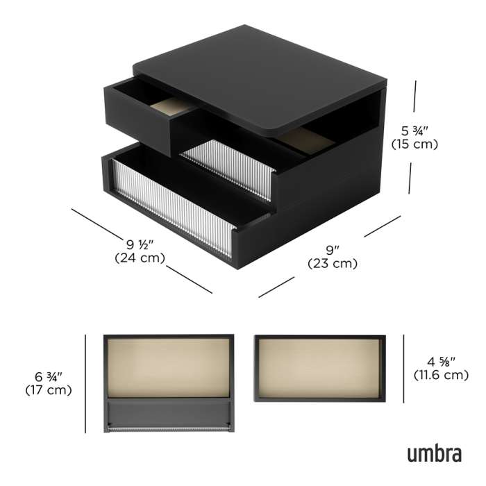 Шкатулка malibu, черная UMBRA 1023443-040