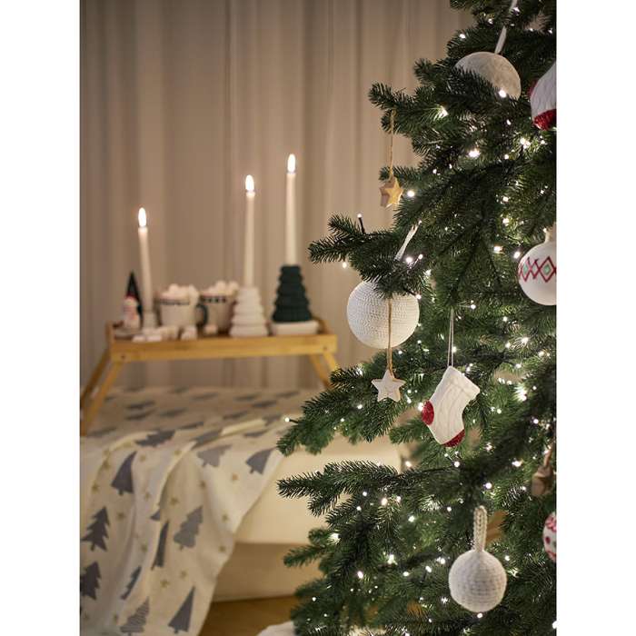 Набор ёлочных украшений fluffy white из коллекции new year essential, 3 шт. Tkano TK24-NY_DEC0016