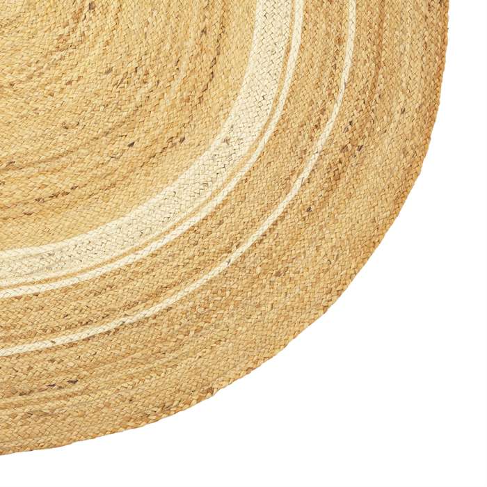 Ковер из джута овальный с вставками белого цвета из коллекции ethnic, 200х300см Tkano TK23-DR0078