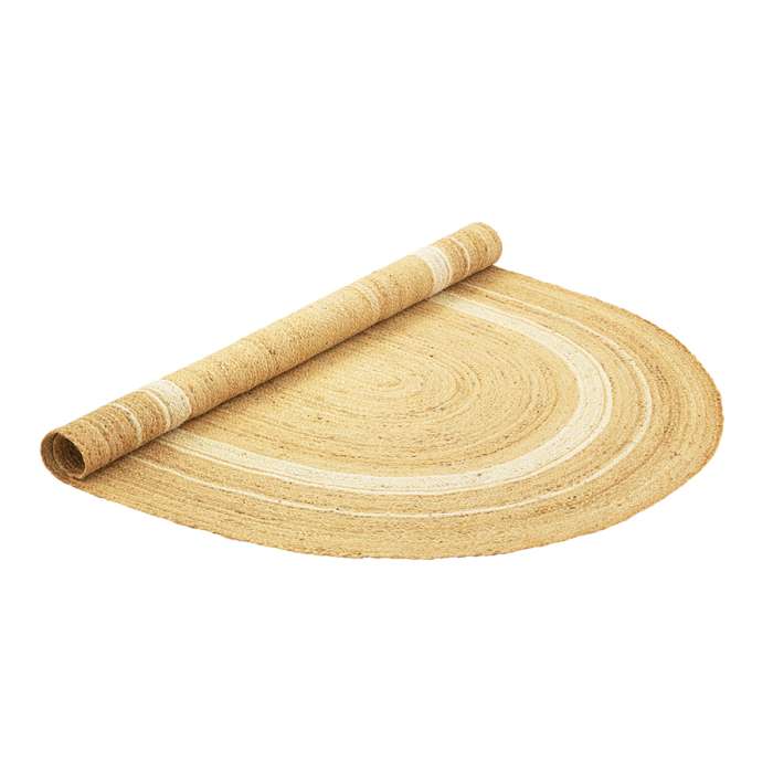 Ковер из джута овальный с вставками белого цвета из коллекции ethnic, 200х300см Tkano TK23-DR0078