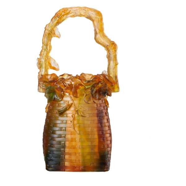 Ваза Decor de table Утренняя слава 32 см, хрусталь, янтарная, п/к