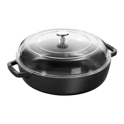 Сотейник со стеклянной крышкой, 26 см, черный STAUB 12722623
