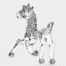 Статуэтка, 10х7 см, стекло, серебристая, Лошадка, Horse ANNA LAFARG ANLAF-DF24-KH158
