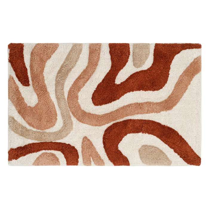 Коврик для ванной flow терракотового цвета из коллекции ethnic Tkano TK25-BM0001