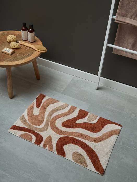 Коврик для ванной flow терракотового цвета из коллекции ethnic Tkano TK25-BM0001
