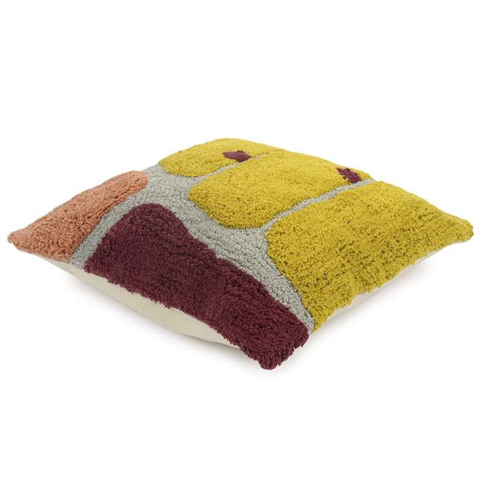 Чехол на подушку с рисунком tea plantation горчичного цвета из коллекции terra, 45х45 см Tkano TK22-CC0007