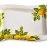 Блюдо прямоугольное Лимоны и цветы 33х20 см, керамика EDELWEISS EDW-8009Q