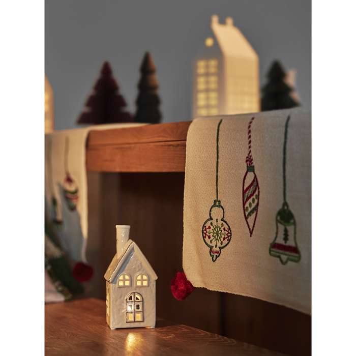 Дорожка с вышивкой christmas decorations из коллекции new year essential, 45х150 см Tkano TK23-TR0003