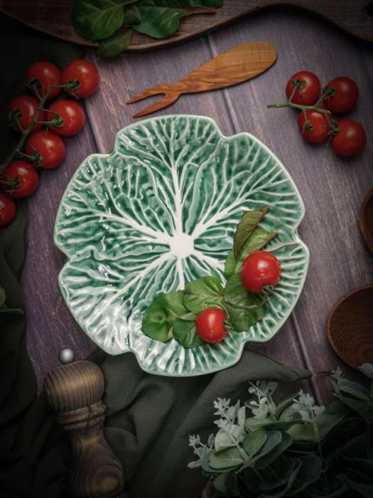 Тарелка d 21,5 см h 2,7 см, Cabbage CASA DI FORTUNA CDF CB07