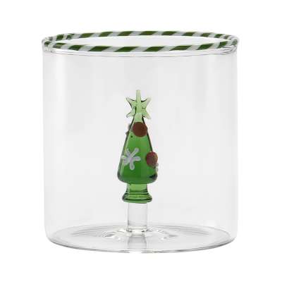 Стакан с декоративной фигуркой Зимний праздник из коллекции new year essential, 300 мл Tkano TK26-NY_GL0003