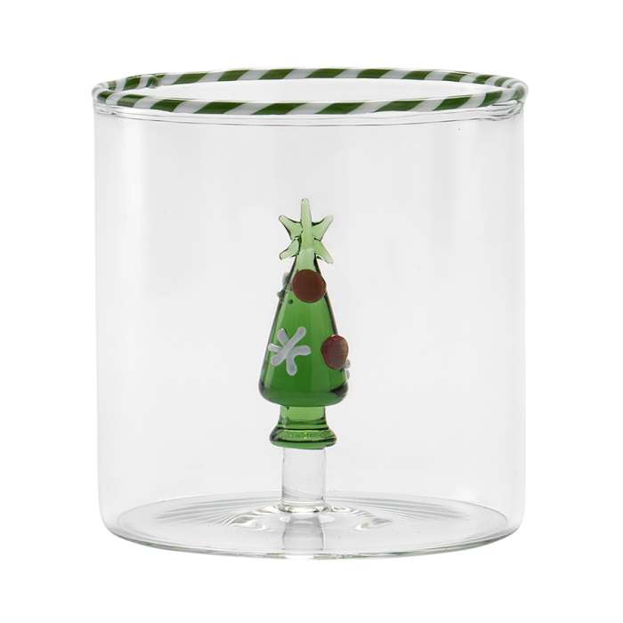 Стакан с декоративной фигуркой Зимний праздник из коллекции new year essential, 300 мл Tkano TK26-NY_GL0003
