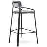 Стул барный ror, round, велюр, черный/серый LATITUDE RORBCHRBKVLRGR