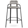 Стул барный ror, round, велюр, черный/серый LATITUDE RORBCHRBKVLRGR