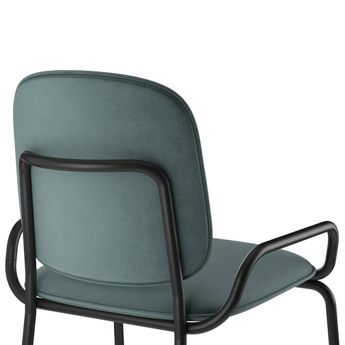 Стул полубарный ror, 2 frame, велюр, черный/зеленый LATITUDE RORBSCH2FRBKVLRGRN