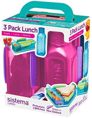 Набор Lunch: 2 контейнера и бутылка 475мл SISTEMA 1595