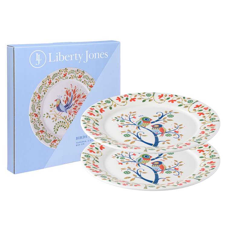 Набор тарелок love birds из коллекции birds of paradise в подарочной упаковке, D28 см, 2 шт. Liberty Jones LJ0000311