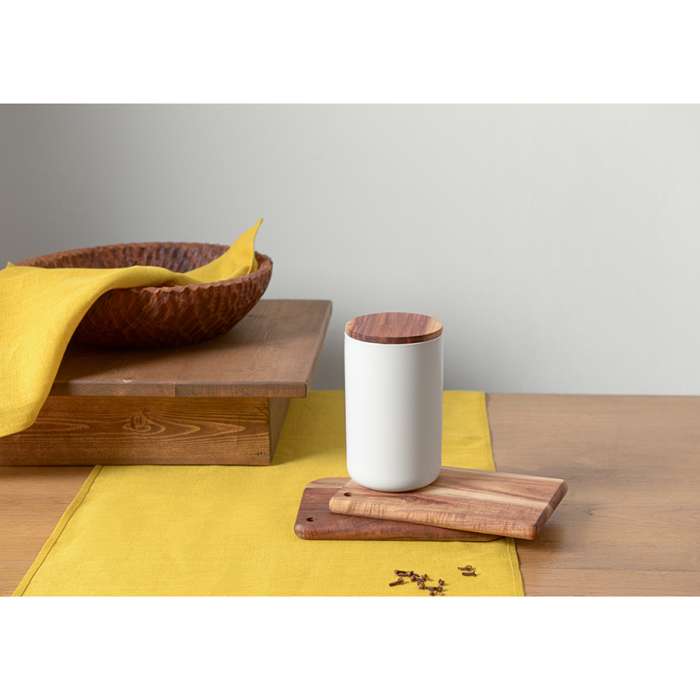 Банка для хранения керамическая, 750 мл, белая SMART SOLUTIONS KK-CR750W